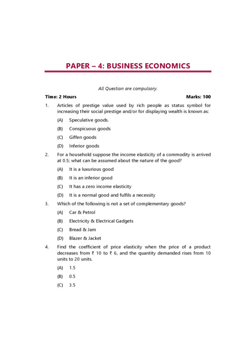 economics paper 