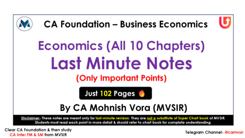 Economics shortcut notes