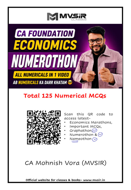 Eco ALL NUMERICALS by MV Sir At one Place 

If anybody wants PW, Vishwas Ca and Parag Sir Classes DM me to get 