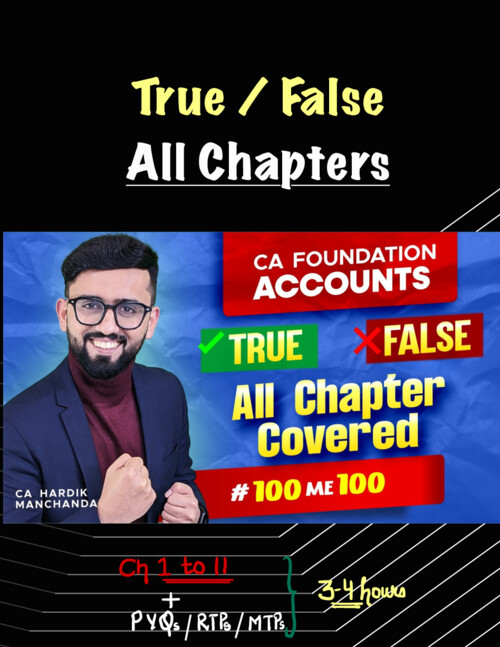 Account all important true or false at one place (Exclusive September 26) by Hardik Manchanda 