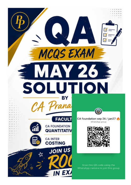 QA question bank by pranav popat sir,Join group, QR on first page 
Hey, join me at "CA Foundation jan 2027" where we can study together!
Join group for letest pyq, mtp, rtp, practice questions
