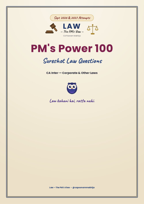 CA INTER LAW SEP 2026 
CA POONAM MAKHIJA MAM 
