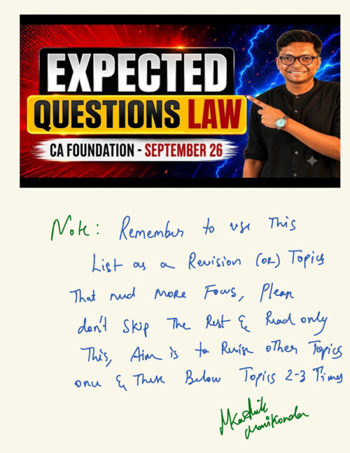 Most expected questions for business law sep 26