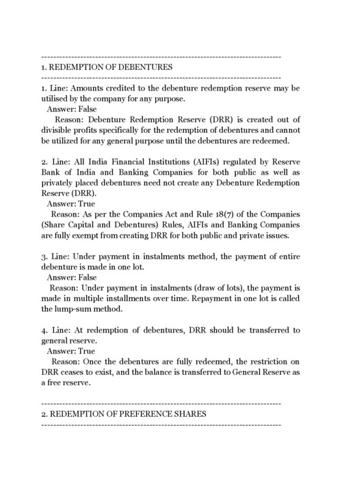 ALL TRUE/FALSE WITH REASON OF ACCOUNTS
BY CA HARDIK MANCHANDA 