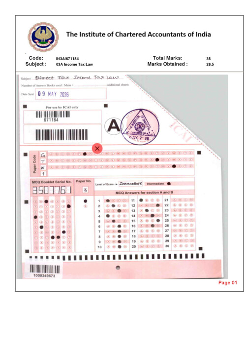 May 26 Air 1 DT  ICAI Certified Copy 

If Anybody wants PW, Vishwas CA and Parag Sir classes DM me ✅ 
