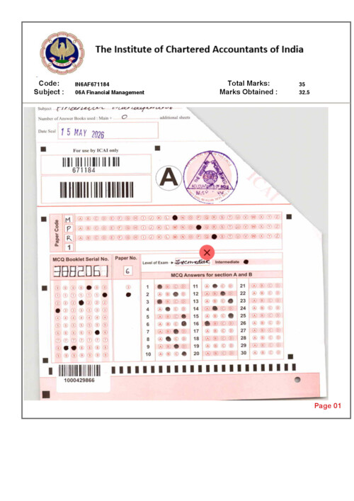May 26 Air 1 FM  ICAI Certified Copy 

If Anybody wants PW, Vishwas CA and Parag Sir classes DM me ✅ 

