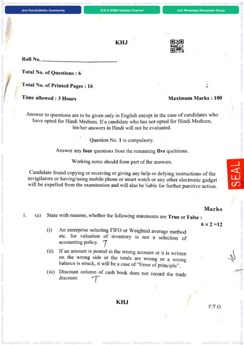 Accounts  SEP 26 paper 