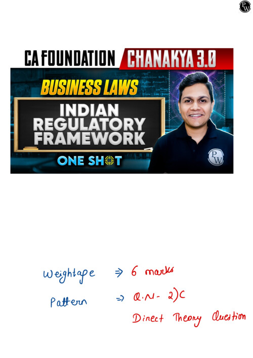 Indian Regulatory Framework Notes by pw