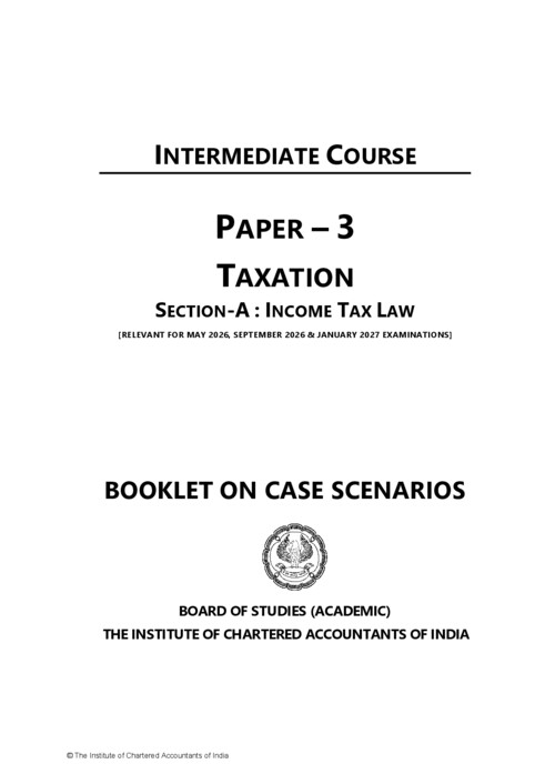 DT ICAI case scenario Booklet 