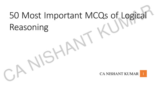 50 Most important MCQ of logical reasoning 
