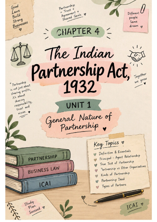 Whole partnership act in 3 pages 
3 unit =3pages 

Give trophy if it is helpful to u and share ur opinion 
For Other notes dm me 