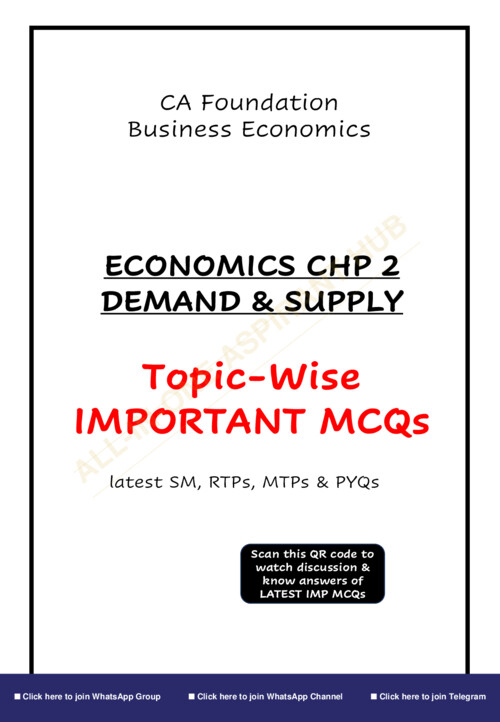 Economics important MCQ 