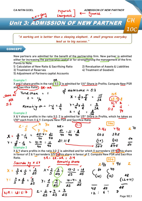 Ca Nitin goal sir notes ch 10 unit 3