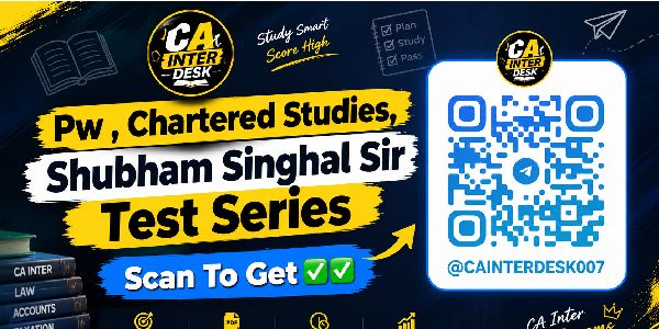 Pw Test Series , Scan To Get ✅ 

If Anybody wants PW, Vishwas CA and Parag Sir classes DM me 