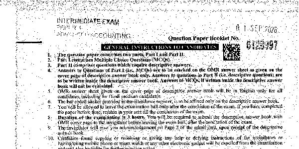 Advance account ca inter sep 26 atamp question paper with solution 