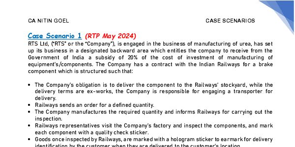 Imp. case scenario of Advanced Accounting  (Part 1)