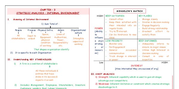 CH- strategic analysis: internal environment (chart)